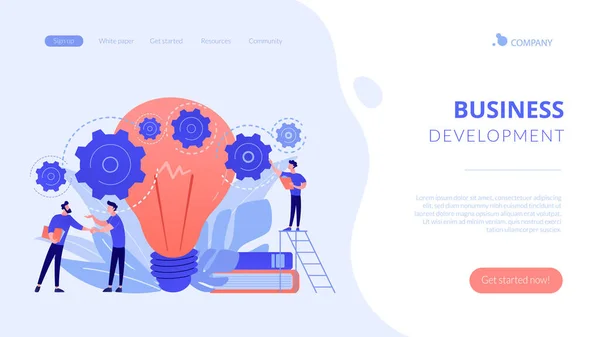 Ideia de negócio conceito landing page . — Vetor de Stock