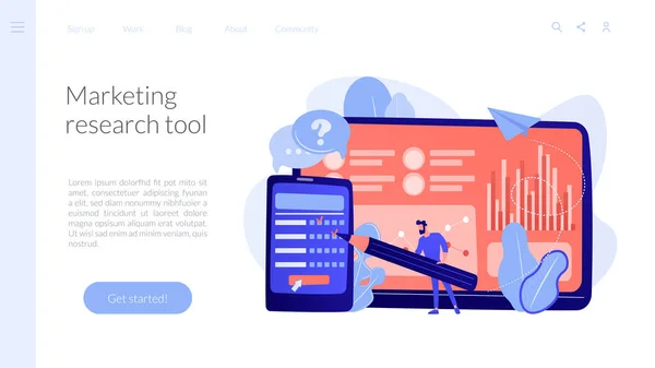 Conceito de pesquisa online landing page . — Vetor de Stock