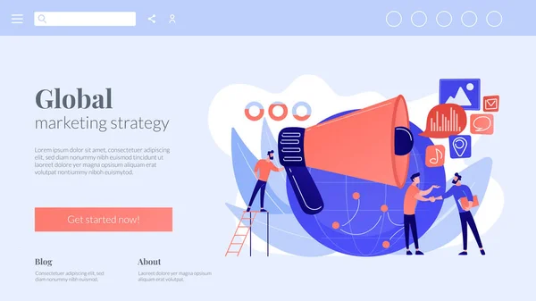 Macromarketing concepto landing page . — Archivo Imágenes Vectoriales