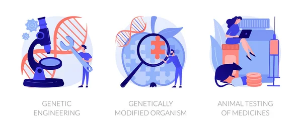 基因工程载体概念隐喻. — 图库矢量图片