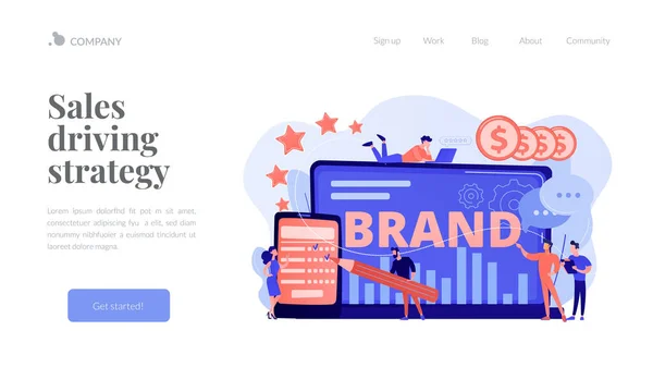 Brand reputatie concept landing page — Stockvector