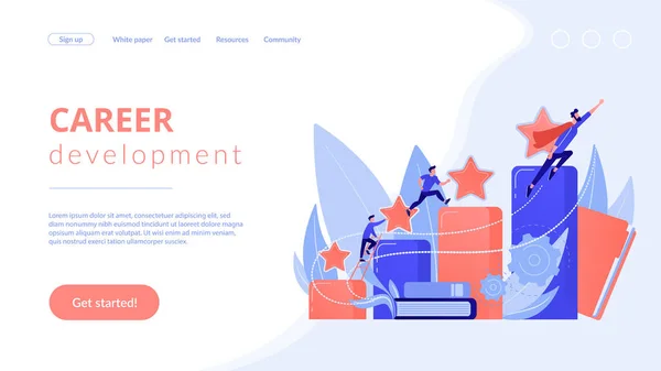 Career development concept landing page. — Stock Vector