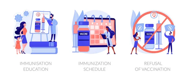 Immunisation policy and implementation abstract concept vector i — 스톡 벡터