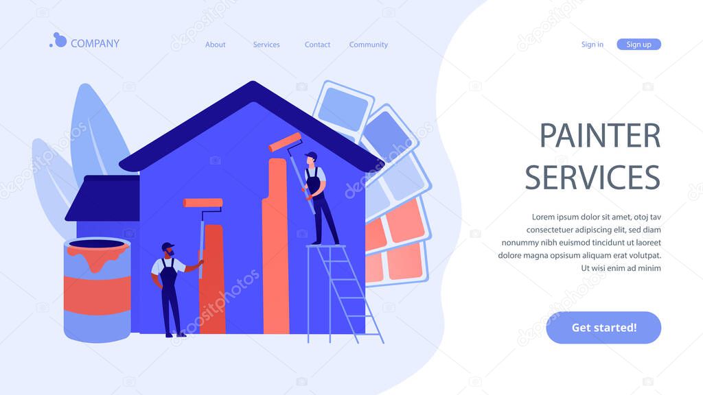 Painter services concept landing page