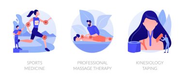 Sports medical services vector concept metaphors.
