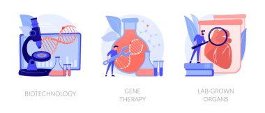 Biomedical and molecular engineering vector concept metaphors.