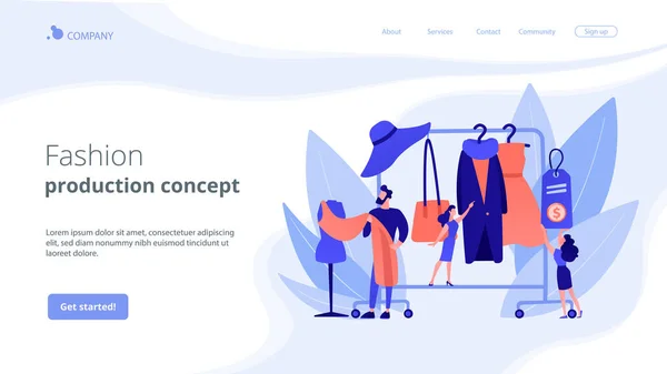 Casa de moda concepto landing page . — Vector de stock