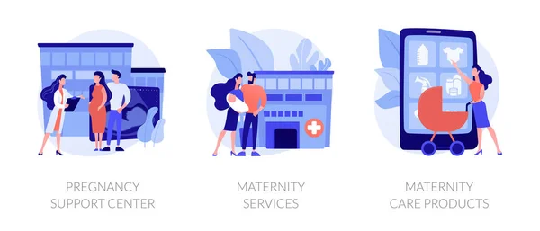 Pregnancy and maternity vector concept metaphors. — Stockvektor