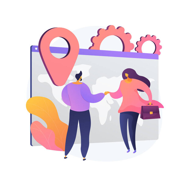 International business cooperation vector concept metaphor