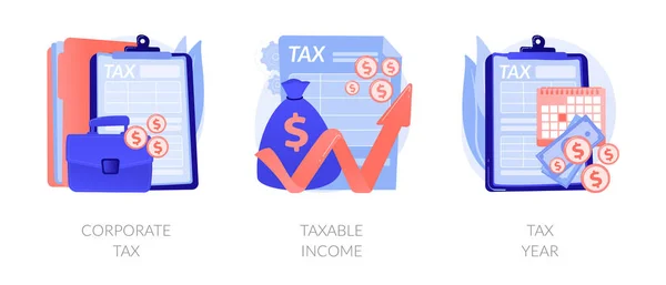 Metáforas do conceito de vetor do sistema de tributação —  Vetores de Stock