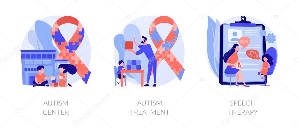 Autism spectrum disorder vector concept metaphors.