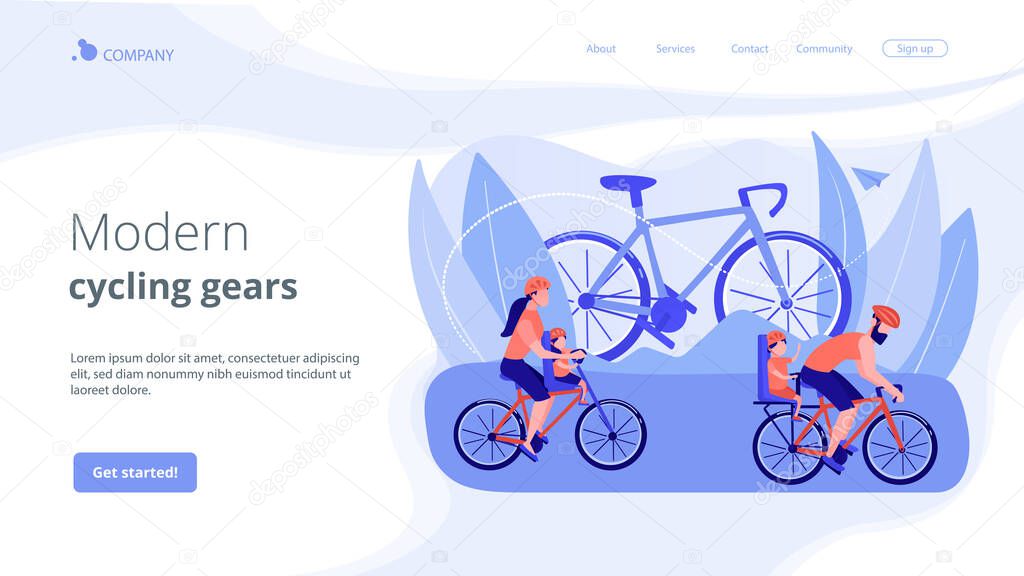 Cycling experiences concept landing page.