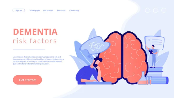 Alzheimer-Konzept Landing Page. — Stockvektor