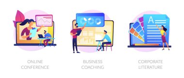 İş eğitimi vektörü konsepti metaforları.