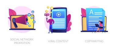 Sosyal medya yönetimi vektör kavramı metaforlar