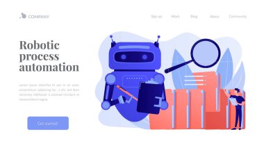 Robotik işlem otomasyon iniş sayfası.