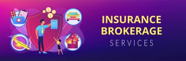 Sigorta komisyoncusu konsept afişi başlığı