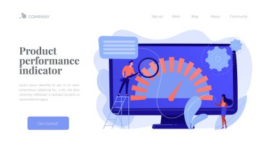 Değerlendirme testi konsepti iniş sayfası.