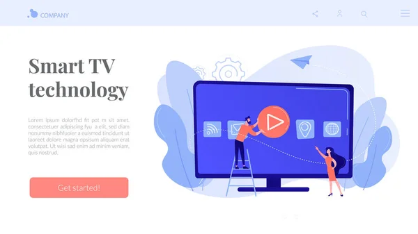 Smart-TV-Technologie Konzept Vektor-Illustration. — Stockvektor