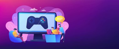 Esports koçluğu konsept afiş başlığı