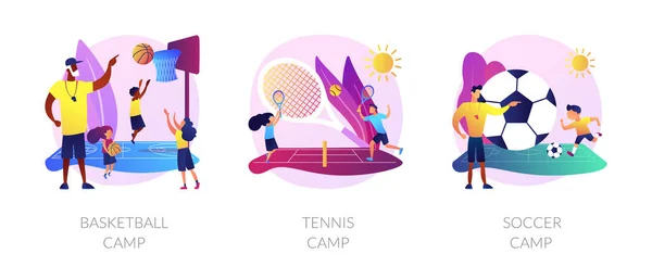 Sport camps vector concept metaphors. — ストックベクタ