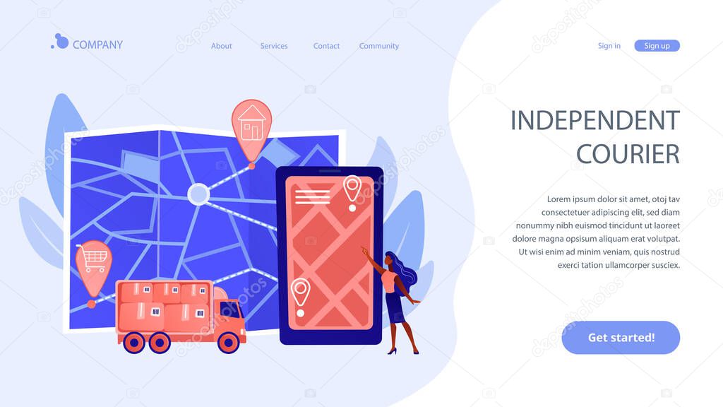 Delivery point concept landing page