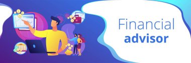 Finansal danışman kavram afişi başlığı