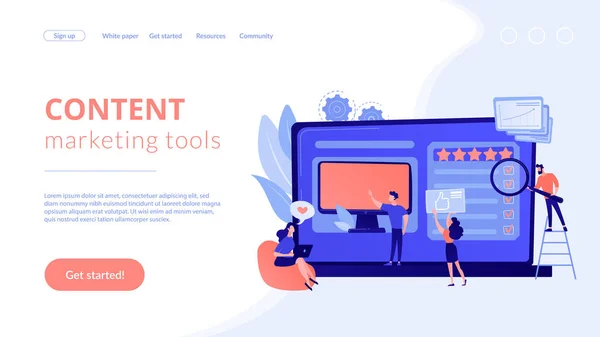 Productbeoordeling concept landing page — Stockvector
