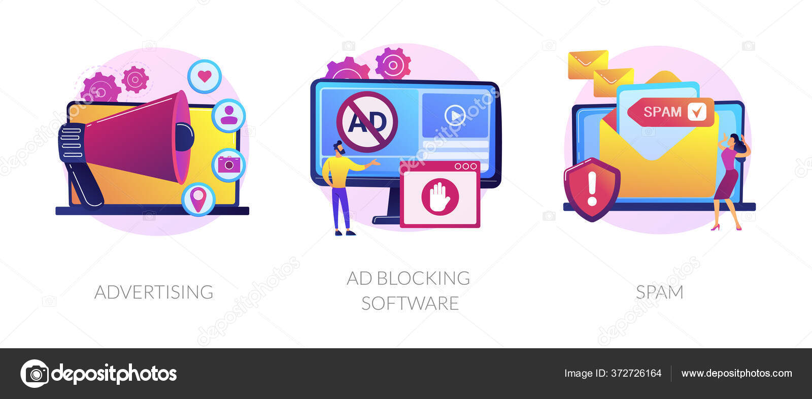 advertising vector concept metaphors. Stock Vector by