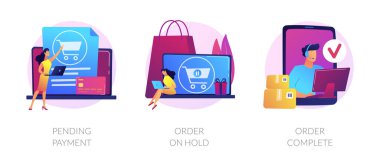 Onine shopping details vector concept metaphors