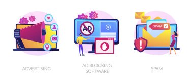 İnternet reklam vektörü metaforları.