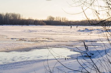 Lipetsk şehri aşağıda Voronezh river görünümünü