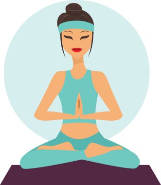 Yoga lotus poz genç kız