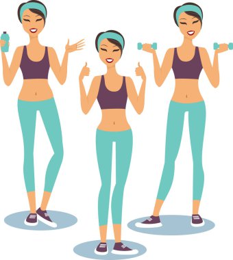  Fitness kız Set