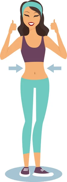 Chica de fitness en perfecto estado — Vector de stock