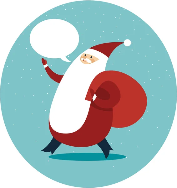 Szczęśliwy Święty Mikołaj z workiem prezentów — Wektor stockowy