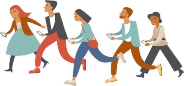 Mobil cihazları olan insanlar 