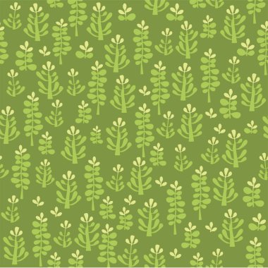 Yeşil Yapraksız Desen