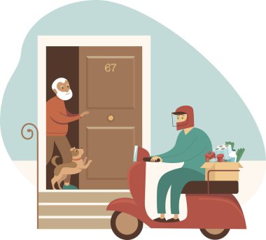 Yaşlılara Taze Bakkaliye ve Yiyecek Teslimatı Yaşlılara Paket Alma. Sosyal yardım ve destek olarak yemek sepeti. Gönüllülük. Karantina sırasında Çevrimiçi Sipariş Servisi