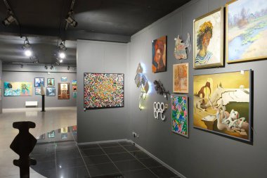 Minsk, Beyaz Rusya - 02 Şubat 2017: Sanat Galerisi 
