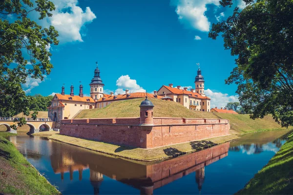 Belorussian attraction - castle in Nesvizh city, Belarus.