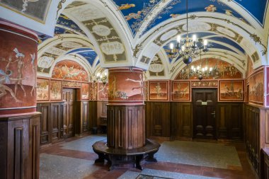 Vilnius, Litvanya - 05 Mayıs 2017: bina Filoloji Fakültesi içinde merkezi lithuanistics Üniversitesi Vilnius, Vilnius, Litvanya.