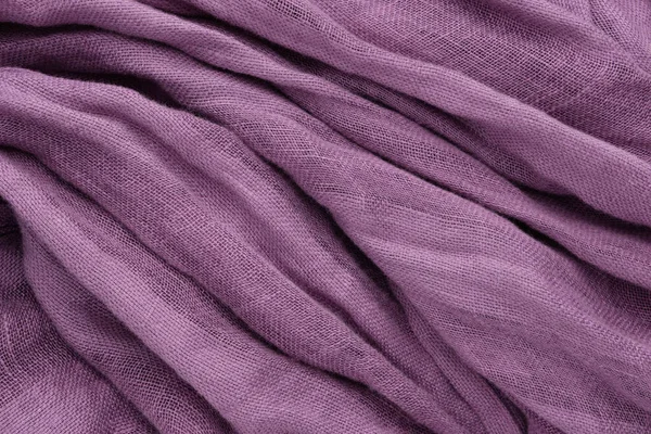 Purple Draped Linen Fabric Scarf Background — Stock Photo, Image