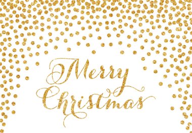 Altın konfeti Noel kartı