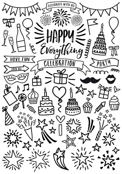 Celebration, party, vector set — Stock Vector