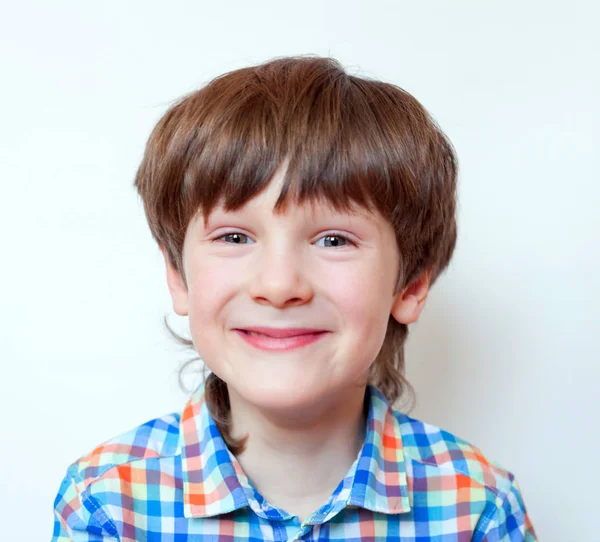 笑的男孩6岁, 肖像 — 图库照片