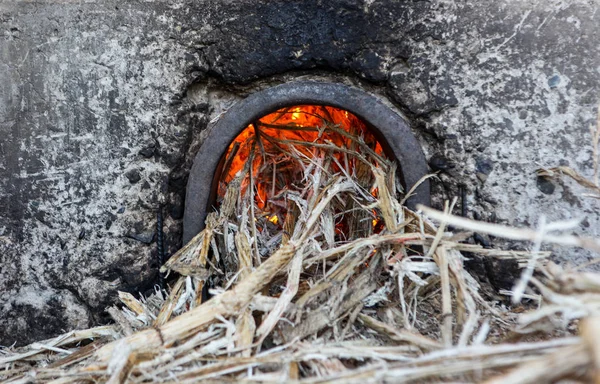 A burning of refuse from sugarcane — Stock Photo, Image