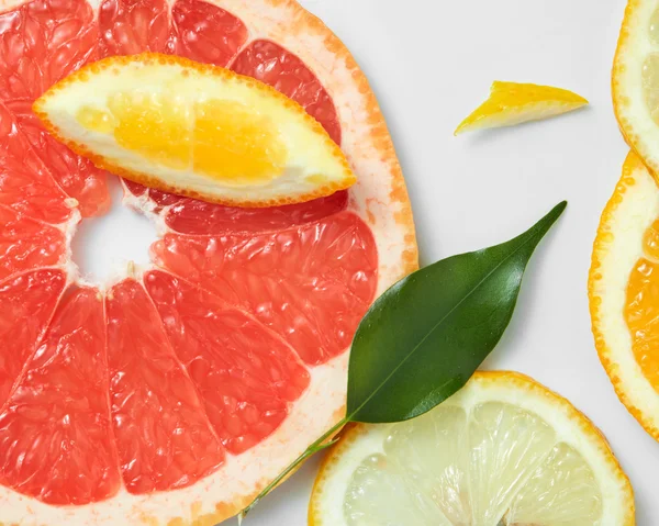 Bakgrund av citrus frukt skivor — Stockfoto