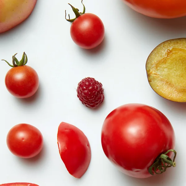 Conjunto com frutas, bagas e legumes — Fotografia de Stock