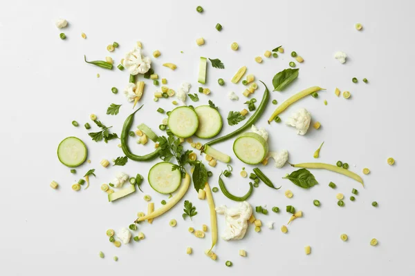 Légumes et fruits verts biologiques frais — Photo